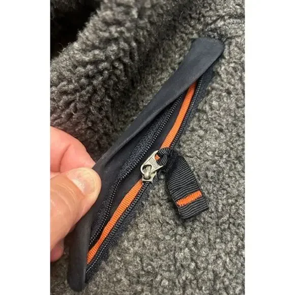 Vintage Abercrombie Weatherwear Gray Full Zip Fleece Mens Jacket Size M - Picture 6 of 10